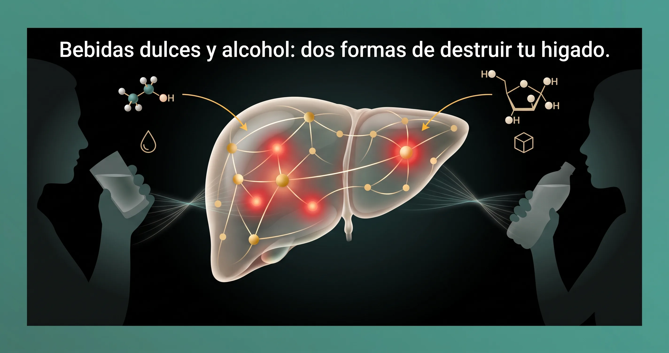 Alcohol, azúcar y metabolismo hepático