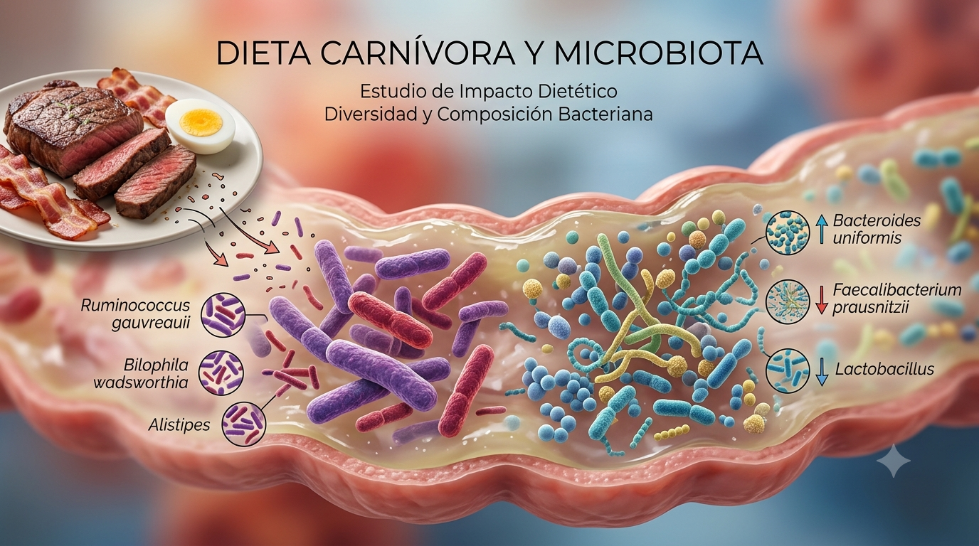 Adherencia a largo plazo a la dieta carnívora y su impacto en la microbiota intestinal (2026)