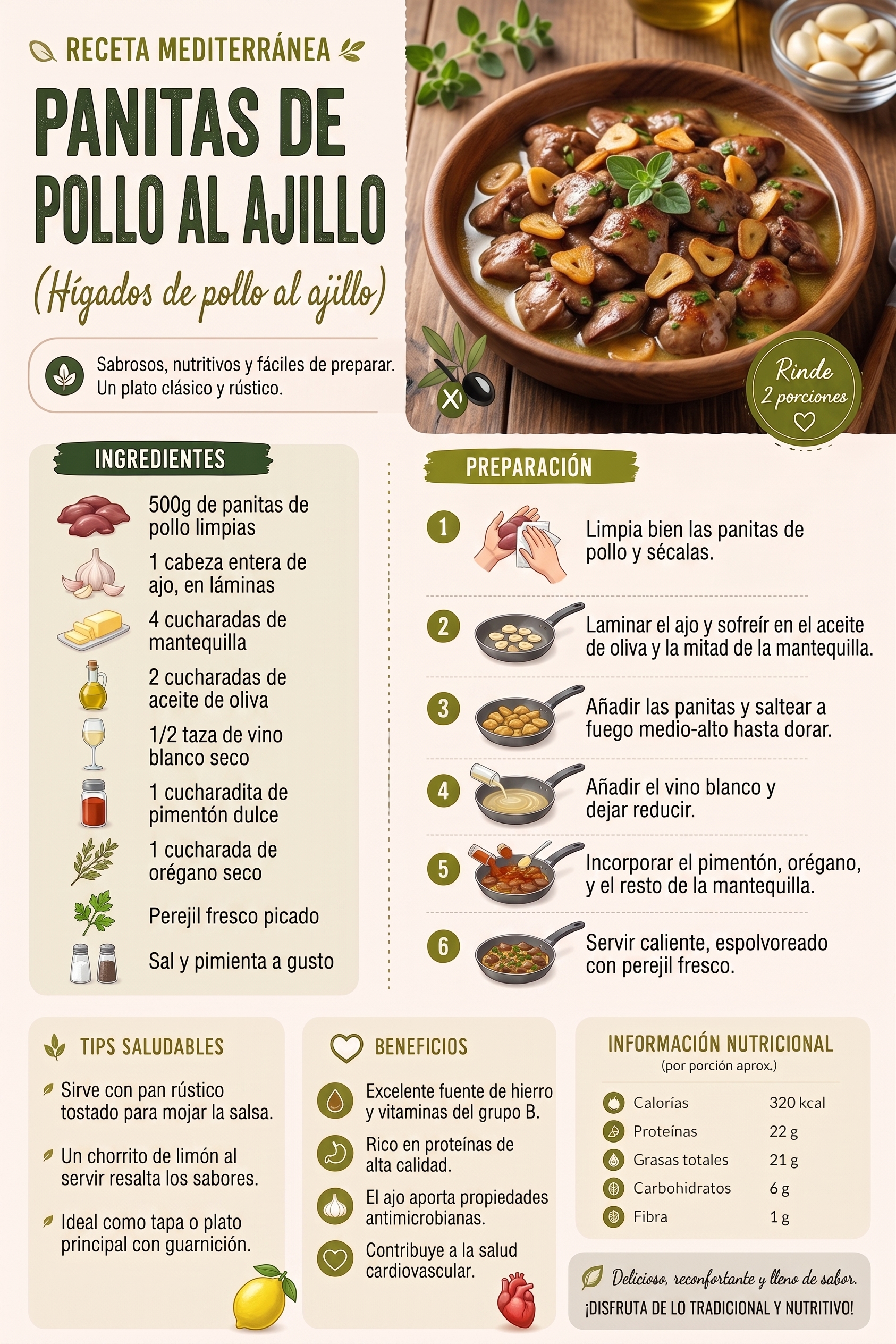 Panitas de pollo al ajillo