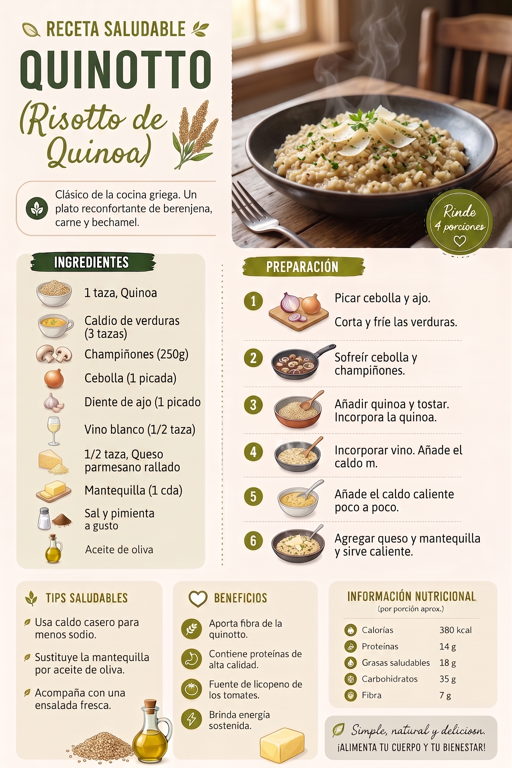 Quinotto (risotto de quinoa)